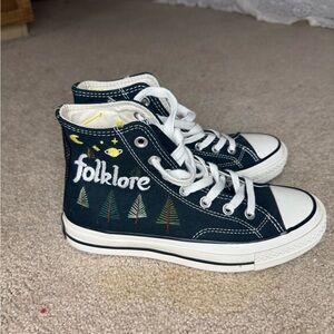 Folklore Women's High-Top Sneakers - Black and White